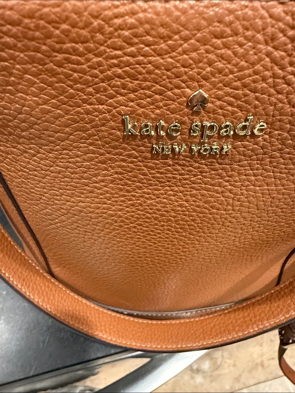 kate spade Lena Bucket Bag in warm gingerbread